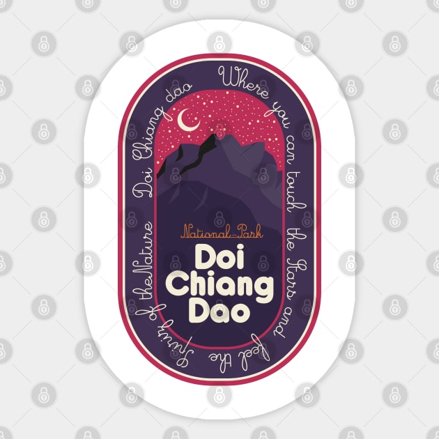 Doi Chiang Dao - Thailand - Sternenhimmel Sticker by Boogosh